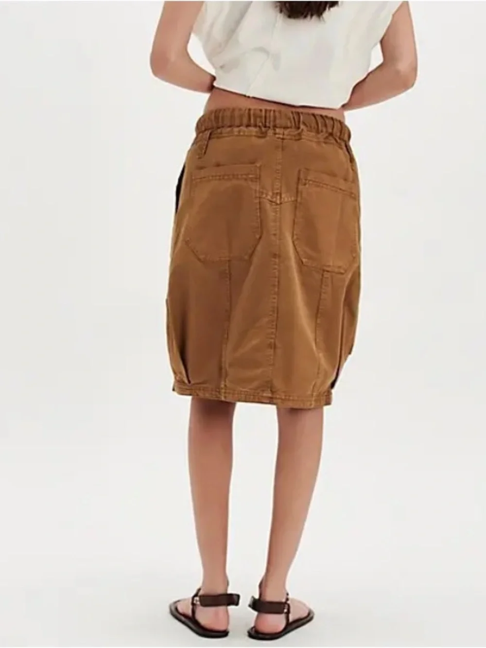 NEW w/tags! Free  People Tobacco Cargo Knee-Length Skirt L 12